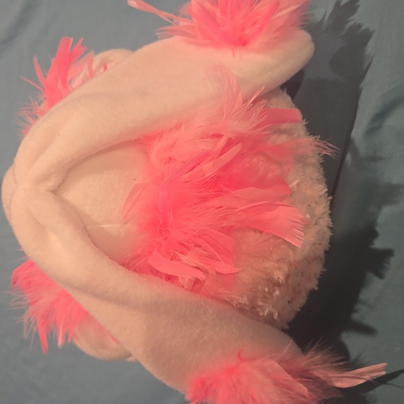 Plush Bunny Toy With Pink Feather - Picture 3 of 7